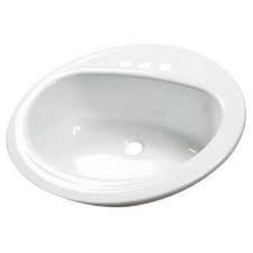 DESCRIPTION: (1) ROUND DROP IN SINK BRAND/MODEL: LAUREL INFORMATION: WHITE SIZE: 19" RETAIL$: $69.00 EA QTY: 1