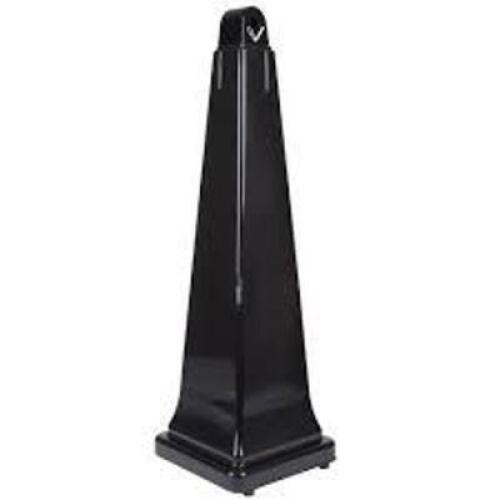 DESCRIPTION: (1) OUTDOOR ASHTRAY WITH BUTT COLLECTOR BRAND/MODEL: RUBBERMAID #FG257088BLA INFORMATION: BLACK, STEEL, WITH SMOKING SYMBOL RETAIL$: $245