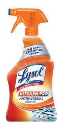DESCRIPTION: (6) ANTIBACTERIAL SPRAY BRAND/MODEL: LYSOL KYTCHEN PRO #1920000888 RETAIL$: $2.97 EA SIZE: 22 FL OZ QTY: 6