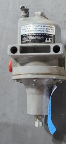 DESCRIPTION: (1) FILTER REGULATOR BRAND/MODEL: ITT GFH85XSKEX1G SIZE: 0-125 PSI 250 PSI MAX SUPP;Y RETAIL$: $335.78 QTY: 1