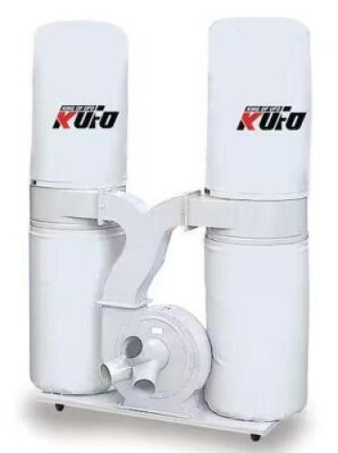 DESCRIPTION: (1) VERTICAL BAG DUST COLLECTOR BRAND/MODEL: KUFO/UFO-102B INFORMATION: 3HP, 1PH, 2750 CFM, 220V AC, RETAIL$: $608.14 SIZE: 23" X 23" X 4