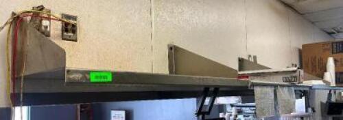 DESCRIPTION 15' X 14" STAINLESS WALL SHELF. SIZE 15' X 14" WIDE LOCATION KITCHEN QTY 1