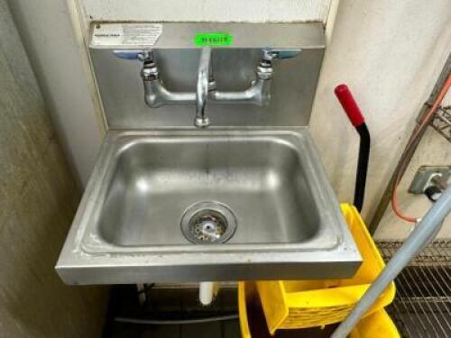 DESCRIPTION WALL MOUNTED STAINLESS HAND SINK LOCATION KITCHEN QTY 1