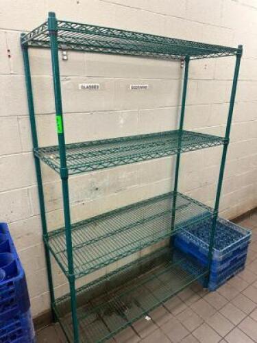 DESCRIPTION 48" X 18" FOUR TIER COATED WIRE SHELF. BRAND / MODEL: METRO LOCATION KITCHEN QTY 1