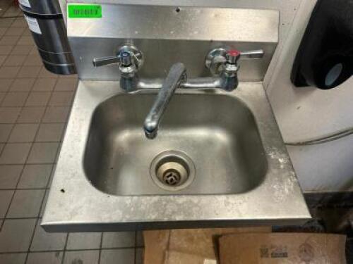 DESCRIPTION WALL MOUNTED STAINLESS HAND SINK LOCATION KITCHEN QTY 1