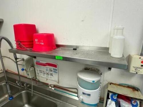 DESCRIPTION 4' X 12" STAINLESS WALL SHELF SIZE 4' X 12" LOCATION KITCHEN QTY 1
