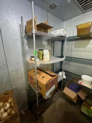 DESCRIPTION 36" X 12" FOUR TIER WIRE RACK, ADDITIONAL INFORMATION ON CASTERS SIZE 36" X 12" LOCATION KITCHEN QTY 1