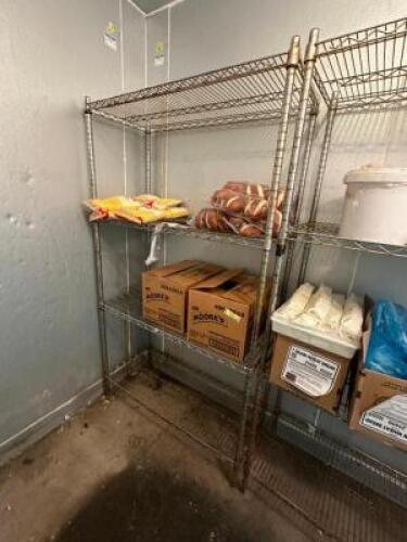 DESCRIPTION (2) 36" X 12" FOUR TIER WIRE RACKS THIS LOT IS: SOLD BY THE PIECE LOCATION KITCHEN QTY 2