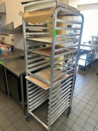 DESCRIPTION TWENTY PAN ROLL ABOUT TRAY RACK ADDITIONAL INFORMATION FRONT LOAD LOCATION KITCHEN QTY 1