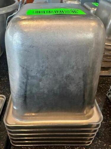 DESCRIPTION (6) 1/6TH SIZE STAINLESS INSERTS ADDITIONAL INFORMATION 6" DEEP THIS LOT IS: SOLD BY THE PIECE LOCATION SEATING QTY 6