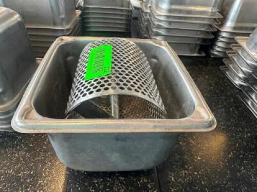 DESCRIPTION 1/6TH SIZE STAINLESS BUTTER ROLLER LOCATION SEATING QTY 1