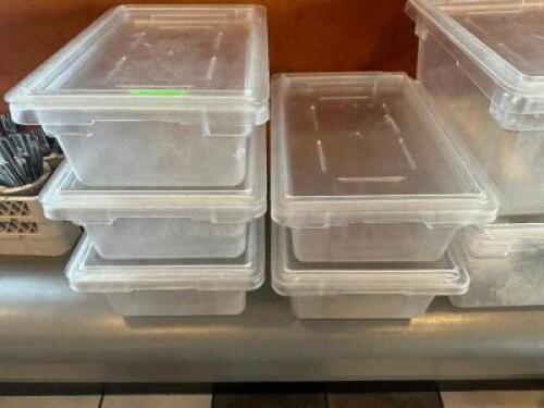 DESCRIPTION (5) 3 GALLON PLASTIC CONTAINERS W/ LIDS THIS LOT IS: SOLD BY THE PIECE LOCATION SEATING QTY 5
