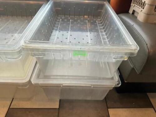 DESCRIPTION (1) PLASTIC SALAD CONTAINERS W/ INSERTS AND LIDS LOCATION SEATING QTY 1