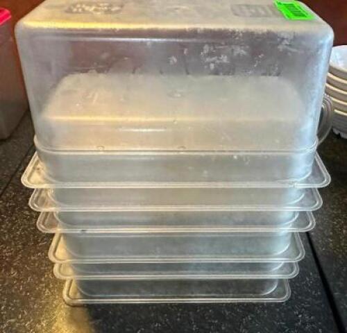 DESCRIPTION (6) 1/3 SIZE PLASTIC INSERTS ADDITIONAL INFORMATION 6" DEEP THIS LOT IS: SOLD BY THE PIECE LOCATION SEATING QTY 6