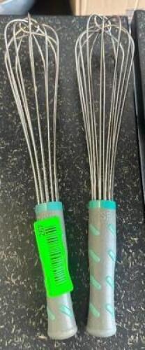 DESCRIPTION (2) WHISKS W/ COATED HANDLES THIS LOT IS: SOLD BY THE PIECE LOCATION SEATING QTY 2