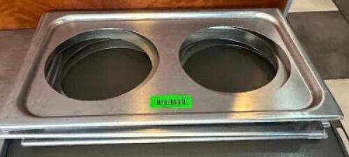 DESCRIPTION (4) FULL SIZE STAINLESS TWO GROUP WARMER COVERS THIS LOT IS: SOLD BY THE PIECE LOCATION SEATING QTY 4