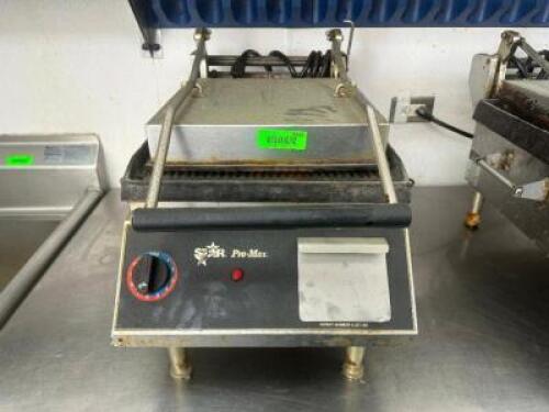 DESCRIPTION STAR PRO MAX ELECTRIC PANINI GRILL BRAND / MODEL: STAR MAX. LOCATION KITCHEN QTY 1