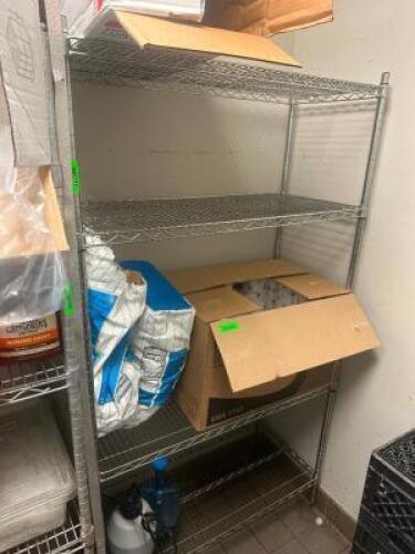 DESCRIPTION 48" X 18" FOUR TIER WIRE SHELF. ADDITIONAL INFORMATION NO CONTENTS LOCATION KITCHEN QTY 1