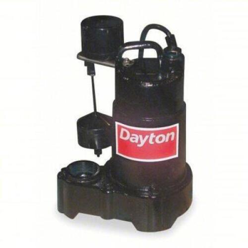 DESCRIPTION: (1) SUBMERSIBLE SUMP PUMP BRAND/MODEL: DAYTON #3BB72 INFORMATION: BLACK, 3/4, VERTICAL FLOAT, 70 GPM FLOW RATE @ 10 FT. OF HEAD, 10 FT CO