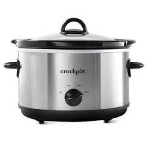 DESCRIPTION: (1) SLOW COOKER BRAND/MODEL: CROCK POT INFORMATION: STAINLESS STEEL SIZE: 4.5 QT RETAIL$: $74.00 EA QTY: 1