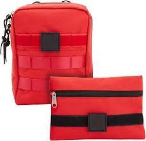 DESCRIPTION: (11) FIRST AID KIT, TACTICAL EMPTY BAGS BRAND/MODEL: WELLBRITE INFORMATION: RED SIZE: 2 PIECE RETAIL$: $10.39 EA QTY: 11