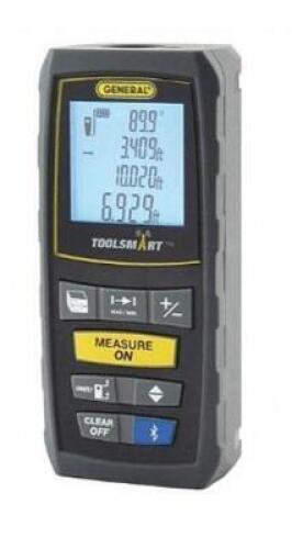 DESCRIPTION: (2) LASER DISTANCE METER BRAND/MODEL: GENERAL/TS01 INFORMATION: MAX MEASURING DISTANCE: 100 FT RETAIL$: $106.99 EACH QTY: 2