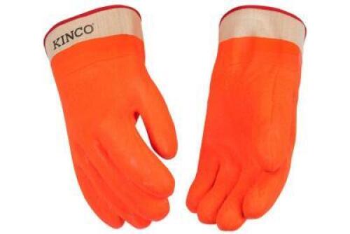 DESCRIPTION: (2) PACKS OF (12) HI-VIS LINED WORK GLOVES BRAND/MODEL: KINCO INFORMATION: ORANGE SIZE: LARGE RETAIL$: $17.99 EA QTY: 2