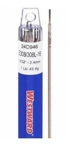DESCRIPTION: (1) BOX STICK ELECTRODE BRAND/MODEL: WESTWARD/E308L-332-01 INFORMATION: STAINLESS STEEL/AWS CLASSIFICATION: E308L-16 RETAIL$: $15.00 SIZE