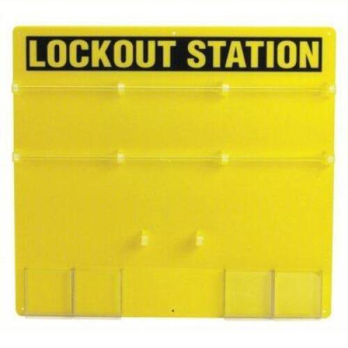 DESCRIPTION: (1) LOCKOUT STATION BRAND/MODEL: BRADY #5TA76 INFORMATION: YELLOW RETAIL$: $369.20 EA QTY: 1