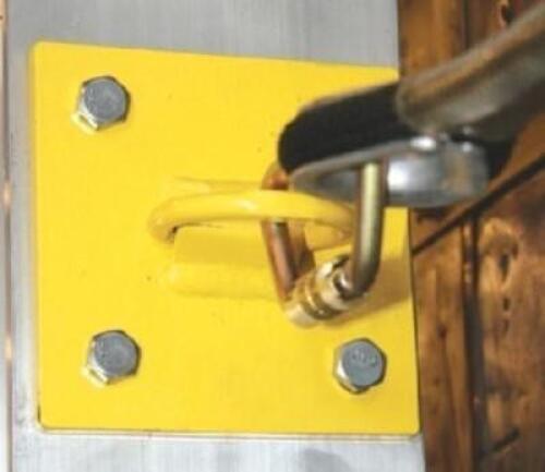 DESCRIPTION: (1) BOLT-ON WALL ANCHOR BRAND/MODEL: GUARDIAN/00600 INFORMATION: YELLOW/CAPACITY: 5,000 LBS RETAIL$: $170.28 SIZE: 6" X 6" QTY: 1