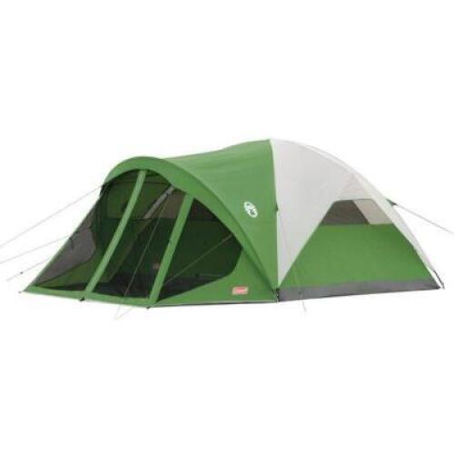 DESCRIPTION: (1) EVANSTONE DOME TENT BRAND/MODEL: COLEMAN/20161010 INFORMATION: GREEN/FITS ABOUT 6-PEOPLE RETAIL$: $185.00 SIZE: 10' X 9' X 5'8"CENTER
