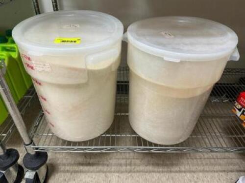 (2) - 22 QT. INGREDIENT BINS WITH LIDS