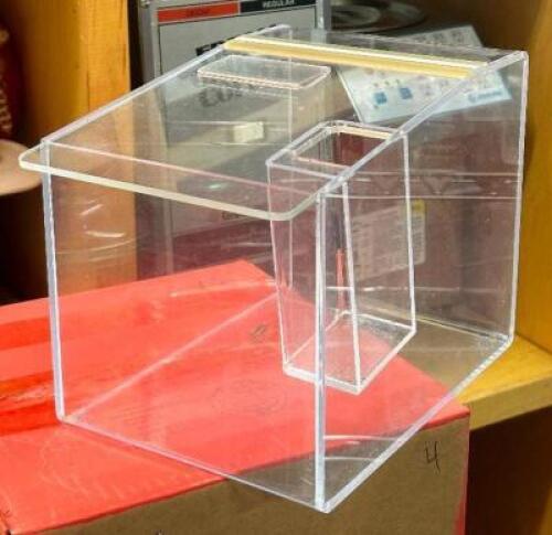 (5) - ACRYLIC CANDY BIN WITH LIFT OPEN TOP