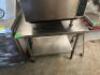 36" X 30" STAINLESS TABLE W/ 4" BACK SPLASH. - 2