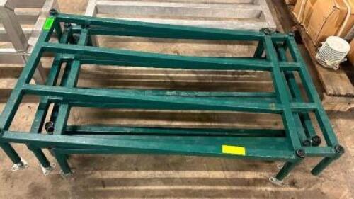 (4) 36" GREEN METAL DUNNAGE RACKS
