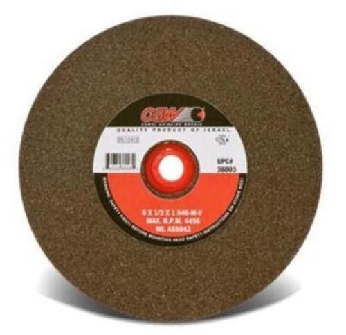 DESCRIPTION: (4) BENCH & PEDESTAL WHEEL BRAND/MODEL: CGW/38022 INFORMATION: BROWN/GRIT: 36 RETAIL$: $26.99 EACH SIZE: 8"DIA X 1-1/4"ARBOR HOLE SIZE X