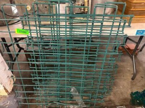 (3) 36" SECTION OF COATED WIRE WALL GRID SHELVING.