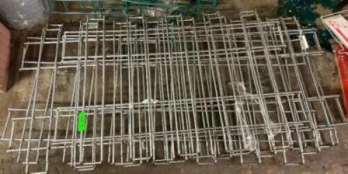 (3) 48" WIRE GLASS RACKS SECTIONS