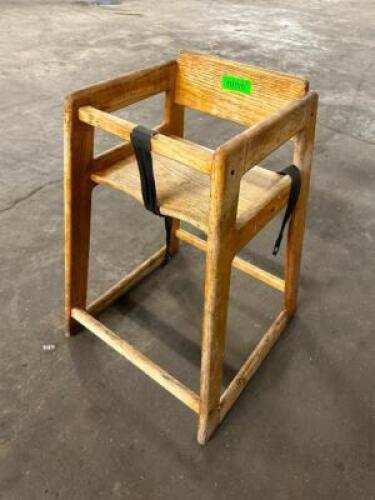 (3) WOODEN HIGH CHAIRS