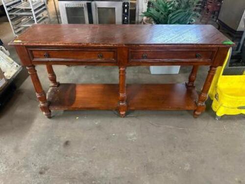 72" HARDWOOD BUFFET ACCENT TABLE