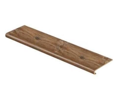 (3) - Heirloom Pine 47 in. L x 12.15 in. W x 1.69 in. T Vinyl Stair Tread Cover Adhesive