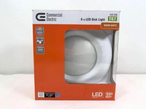 (2) - Commercial Electric 6 in. Warm White Recessed LED Can Disk Light