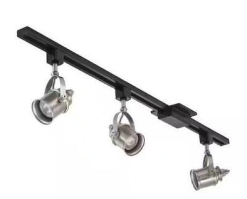 44.5 in. 3-Light Brushed Nickel LED Spotlight Track Lighting Kit