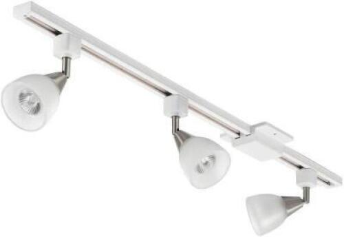 Lithonia Lighting 3.7 ft. 3 -Light Brushed Nickel Halogen Track Kit Clear Glass