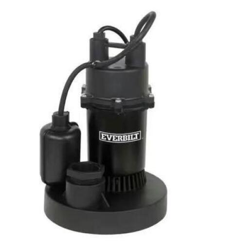 1/3 HP Aluminum Submersible Sump Pump with Tether