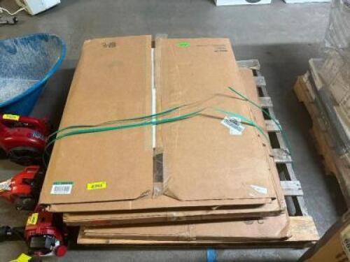 PALLET OF ASSORTED CLOSET HARDWARE AND SHELVING