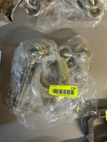 (2) - THREADED OPEN EYE HOOKS