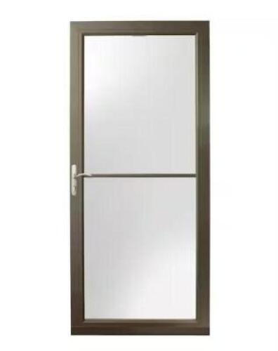 3000 Series 36 in. x 80 in. Terratone Left-Hand Retractable Aluminum Storm Door with Nickel Hardware