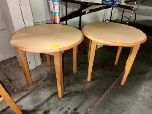 (2)- ROUND END TABLES