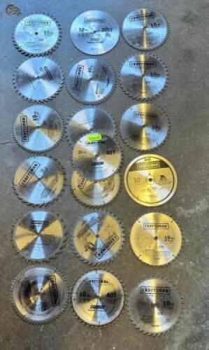(19)- 10" CRAFTSMAN TABLESAW BLADES